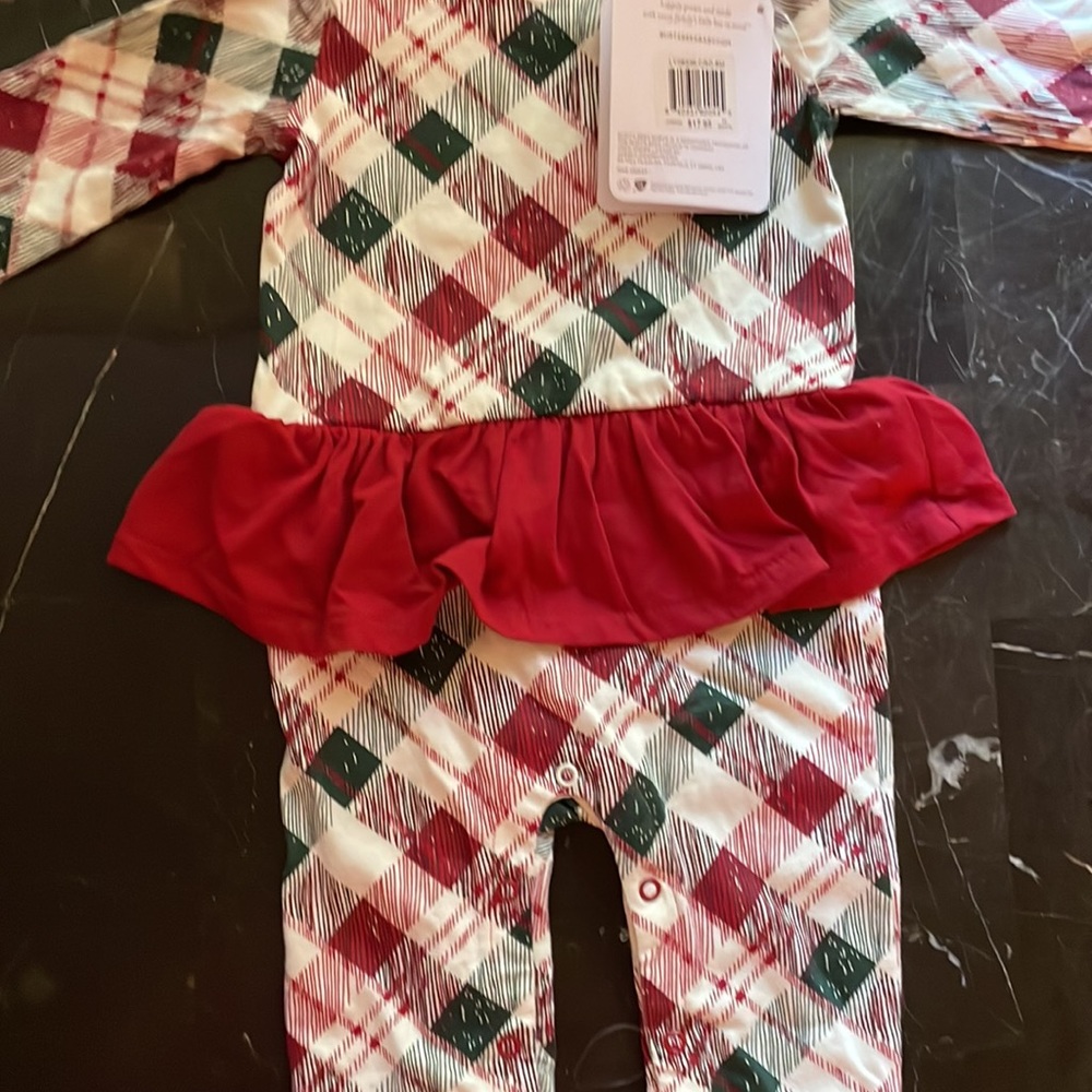 Burts Bees Baby Christmas pajamas size 3-6 months baby girl brand new with tags - Picture 7 of 9